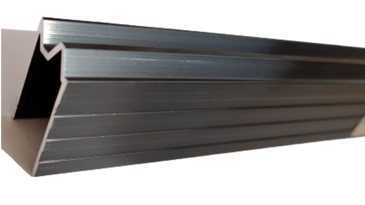 Perfil Híbrido10,8mm 3mt  Anodizado Preto DES-943BK